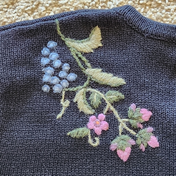 Vintage Marisa Christina Embroidered Cardigan | Size M | Ramie Cotton Blend - Picture 7 of 9